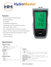 HM Digital SP-C5 TDS/EC Replacement Probe for HydroMaster HM-500 Manual