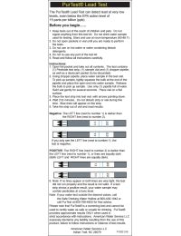 PurTest Lead Test Kit Manual