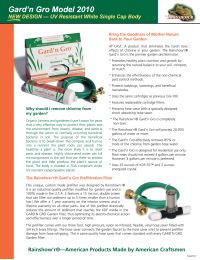 Gard'n Gro GG-2010 Garden Dechlorinator Water Filter System Manual