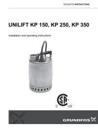 Grundfos KP250M25 115V 25' Manual Submersible Water Pump Manual