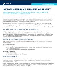 Axeon 150 GPD Reverse Osmosis Membrane Kit with Flow Restrictor Manual