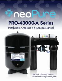 Neo-Pure Residential 4 Stage Full Solution RO System 25 GPD with Alkaline Remineralizer, Permeate Pump Manual