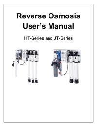 AXEON RO System JT-2000S Standard Manual