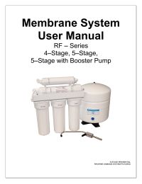 Axeon 5-Stage Reverse Osmosis System 150gpd w/ Booster Pump Manual