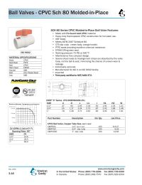 Schedule 80 CPVC Molded-In-Place Ball Valve 1/2