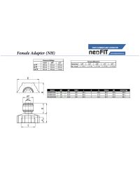 NeoFit - Acetal Black Female Adapter- Flat Type- 12mm tube OD x 5/8 BSP(P) flat inside Manual