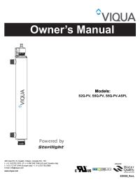 Viqua Sterilight S2Q-PV Silver Series UV System w/ BA-ICE-V for Vending 3 gpm Manual