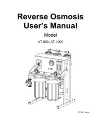 AXEON AT-500 Commercial Reverse Osmosis System 500 gpd Manual