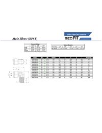 NeoFit - Acetal Black Male Elbow- 6mm tube OD x 1/4
