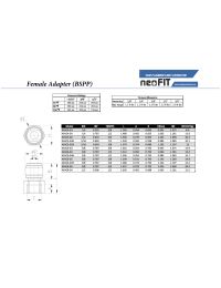 NeoFit - Gray Female Adapter- Cone Type- 3/8