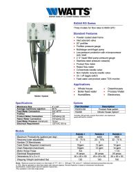 Watts R4X40-2 Commercial Reverse Osmosis System 4400 gpd Manual