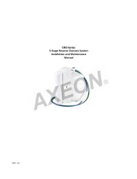 Axeon CRO-50 High Efficiency Reverse Osmosis System 50 GPD Manual
