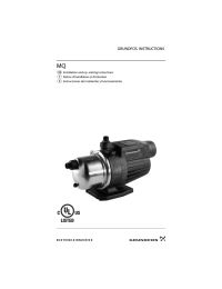 Grundfos MQ3-35 (230V) 3/4 HP Pressure Booster Pump Manual
