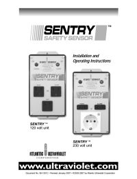 Atlantic UV 30-0170 Sentry Safety Sensor 120V 50/60Hz Manual