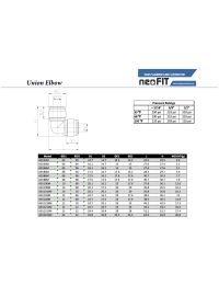 NeoFit - Acetal Black Reducing Union Elbow- 10mm tube OD x 6mm tube OD Manual