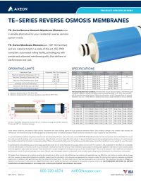 Axeon 150 GPD Reverse Osmosis Membrane Kit with Flow Restrictor Manual