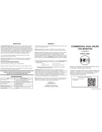HM Digital DM-3 Commercial In-Line Dual TDS Meter Manual