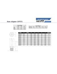 NeoFit - Acetal Natural White Stem Adapter 1/4
