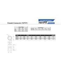 NeoFit - Acetal Gray Female Adapter 1/4